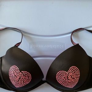 Pink heartbreaker bra embellished